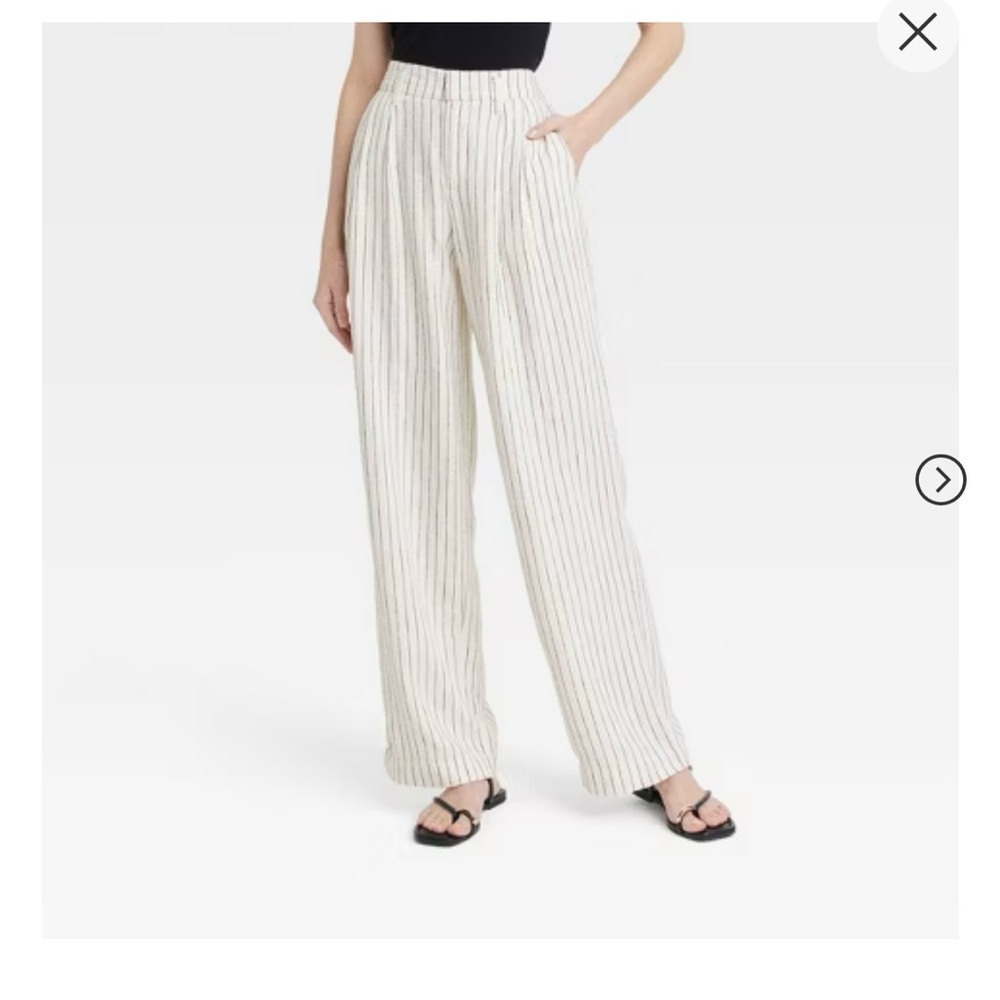 Wide leg linen pants